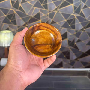 Juego de tazones de madera hechos a mano, ecológicos, de madera maciza natural para ensalada, sopa, arroz, aperitivos, mesa de comedor, servir. - Product Image 1