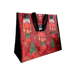 Sac fourre-tout tissé imprimé personnalisé de haute qualité Boutique écologique de Noël Shopping spécial sacs-cadeaux - Product Image 4