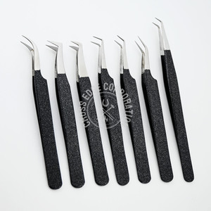 Pinzas para Extensión de Pestañas Ligeras con Punta de Fibra Curvada a 35 Grados, Diseño Clásico, Nueva Llegada - Product Image 6