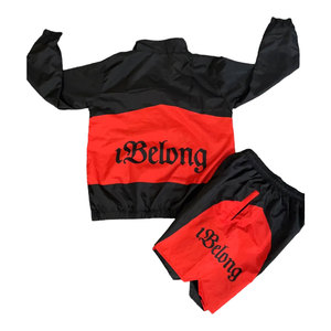 Heavyweight Plus Size Men's Waterproof Windbreaker Tracksuit Summer Stand High Quality <b>Polyester</b>/Cotton Jogging Sweat Suit Set - Product Image 4