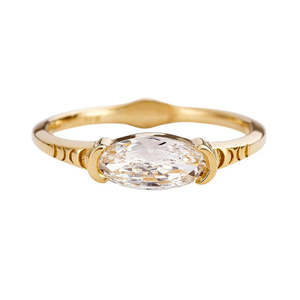 Women's Marquise Cut <b>Diamond</b> <b>Ring</b> In Yellow Gold Classic Style Engagement - Product Image 1