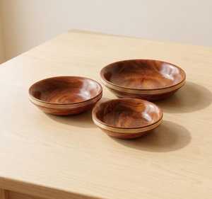 Bol de service artisanal LuxeVista – Bol alimentaire en bois imprimé fait main de qualité supérieure pour des repas élégants, des collations gourmandes, des fruits et la décoration - Product Image 2
