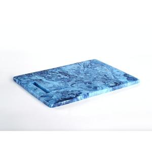 Tabla de cortar de resina rectangular con asa, diseño de piedra natural, bandeja de cocina para cortar y servir frutas y verduras, para mesa. - Product Image 5
