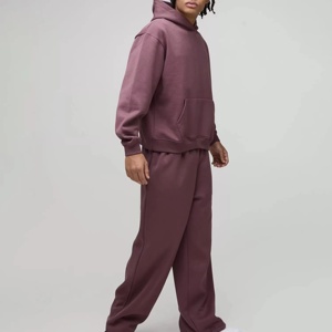 Customized 420 GSM 100% Cotton Baggy Fleece <b>Oversized</b> Hoodie <b>Jogger</b> Set Men's 2-Piece Sweatsuit Winter High Quality Tracksuits - Product Image 3