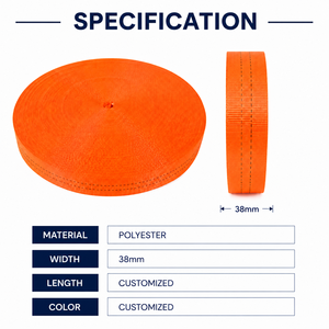 Sangle en polyester élastique à chevrons industrielle 38 mm pour harnais de sécurité, durabilité longue durée, construction robuste, usine OEM - Product Image 4