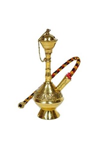 Chicha en laiton Tabako avec gravure, finition polie, pour fumer, artisanat en laiton, expérience de fumée haut de gamme - Product Image 2