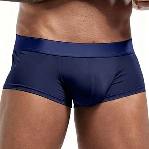 Sexy Soft Comfortable Breathable Men's Trunk <b>Boxer</b> Briefs Underwear 100% Cotton OEM <b>Custom</b> Logo Anti-Bacterial Eco-Friendly - Product Image 3