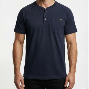 Camiseta Henley de Manga Raglán para Hombre SOSH, a Rayas, 100% Algodón, Tejido Interlock de 260 Gramos, Impresión Digital, Corte Regular - Product Image 1