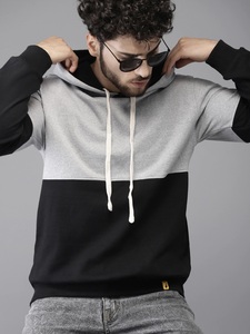 Sweat-shirt à capuche uni pour homme, coupe classique, décontracté, en coton tricoté, avec poche, vêtement d'hiver, séchage rapide, doublé, streetwear - Product Image 1