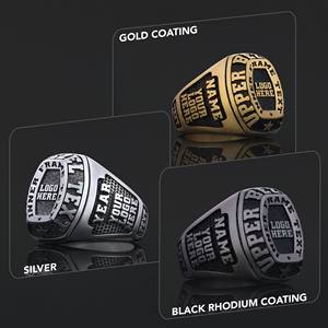 Bague d'École BOJ 025 Personnalisée en Argent et Diamant, Bague de Diplôme Universitaire Unisexe, Cadeau pour Fêtes et Occasions Spéciales, Prix Bas - Product Image 2