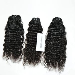 Fabrica al por mayor 100% Extensiones de cabello humano de un solo donante natural de Color negro rizado de onda profunda virgen vietnamita - Product Image 4