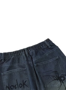 Nouvel Arrivage Short en jean délavé pour homme, style urbain, taille mi-haute, motif patchwork, décontracté, avec braguette boutonnée et poches, infroissable - Product Image 3