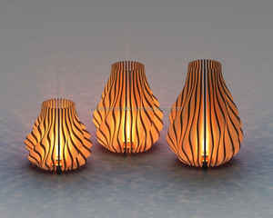 Support de lampe en T en bambou et bois écologique pour l'éclairage naturel de la maison, cadeau fait main et décoration d'exportation - Product Image 4