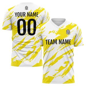Maillot de football personnalisé à col en V, manches courtes, motif imprimé par sublimation, évacuation de l'humidité, 100 % polyester, adulte unisexe - Product Image 3