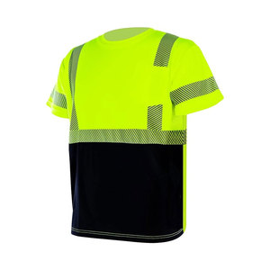 OEM ODM Short Sleeve Safety T <b>Shirt</b> Round Neck Working Safety T <b>Shirts</b> Men Construction Outdoor High Vis Work <b>Shirts</b> Supplier - Product Image 2
