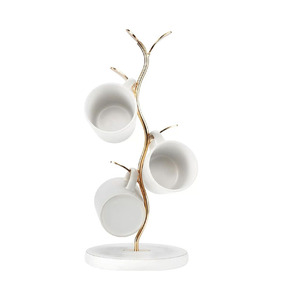 Top Selling Handmade Design Iron Stand And Marble Base Mug Holder <b>Rack</b> for Space Saving <b>Kitchen</b> Storage and Home Decor - Product Image 3