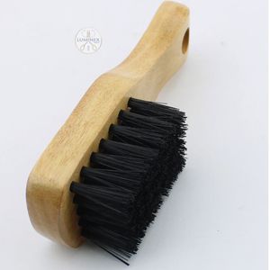 Brosse à barbe en bois pour homme avec poils de sanglier noirs - Product Image 4