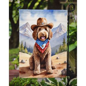 Multicolor Labradoodle Cowboy Welcome <b>Garden</b> <b>Flag</b> Mailbox Decorative Yard <b>Flag</b> Banner for Patio Artwork for Flower Beds Small - Product Image 3