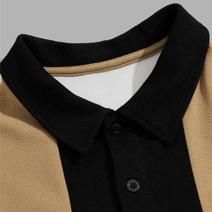 High Quality Mens Polo Shirt Regular Fit <b>3</b>-button Closure Soft Touch Elastic Material Comfortable Short Sleeve For Summer - Product Image 5