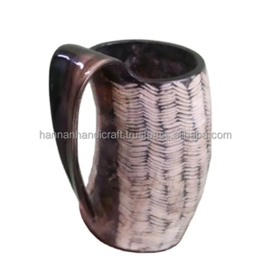 La Mejor Jarra de Cuerno Vikinga para Beber, Pulida, con Base de Madera, Hecha a Mano, Ecológica, de Lujo, con Capacidad de 600 ml, para Decoración del Hogar - Product Image 2