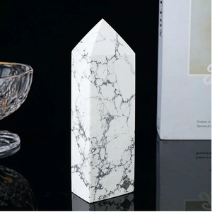 หินโอเบลิสก์คริสตัลโฮไลต์ธรรมชาติ ชักราลูเม่ หินโฮไลต์สีขาวขัดเงา สำหรับการบำบัดด้วยพลังงานเรกิ การทำสมาธิ และการตกแต่ง - Product Image 3