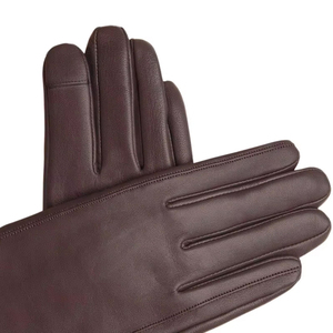 2026 <b>Men's</b> Winter PU Leather Plain Wrist-Length Warm Thermal Women Touchscreen Driving <b>Gloves</b> with Lining Soft <b>Sheepskin</b> Driving - Product Image 2