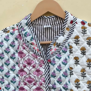Edredón Acolchado Hecho a Mano en India, 100% Algodón Ecológico, Antiarrugas, Transpirable, de Secado Rápido, con Estampado Digital y Bolsillo Frontal, para Otoño/Invierno - Product Image 1