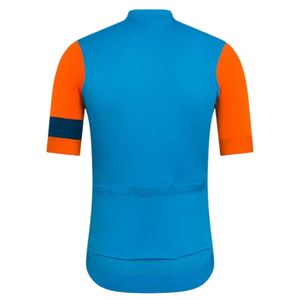 Maillot de cyclisme bleu orange à manches courtes pour hommes et femmes, respirant, léger, pour la route, le VTT, l'entraînement - Product Image 2