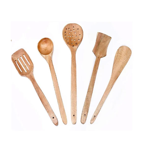 Juego de Cucharas para Servir de Madera Ecológica de Grado Alimenticio, Juego de Utensilios de Cocina Sostenibles - Product Image 6