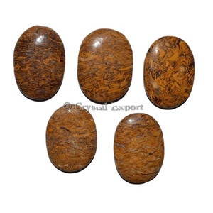 Cabochons ovales en pierre de calligraphie anglaise, ouvert sur les lignes, pierres précieuses - Product Image 1