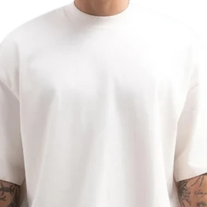 เสื้อยืดผู้ชายแบบหนาพิเศษ ทรงโอเวอร์ไซส์ คอกลม แขนสั้น สไตล์ลำลอง สตรีทแวร์ ผู้ผลิตเสื้อผ้า ขายส่งเสื้อผ้า - Product Image 4
