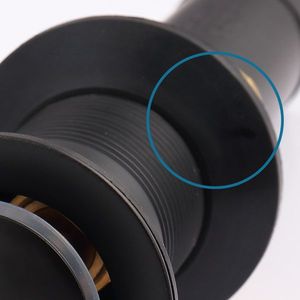 Sifone a scomparsa in acciaio inox opaco con troppopieno e funzione anti-intasamento per lavabo da appoggio - Product Image 3