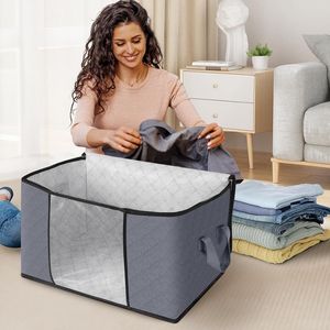 Set di 2 Grandi Cesti Portabiancheria Pieghevoli, Impermeabili, con Manici per Facile Trasporto - Product Image 3