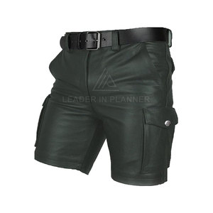 Shorts en cuir pour hommes, style nouveau, sur mesure, prix bas, couleur unie, respirants, légers, en vente en ligne - Product Image 3