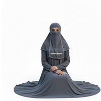 Niqab de qualité supérieure pour femmes musulmanes, foulard respirant à une couche en voile Nida, masque couvrant le visage, jilbab, hijab de prière, niqab