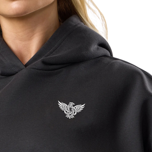 Sudadera con Capucha Oversize Personalizada para Mujer, de Algodón Premium, Forro Polar, Cierre Frontal Sólido, Corte Relajado, Hombros Caídos, Bolsillo Canguro, Estilo Casual - Product Image 3