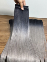 Extensions de cheveux à clipser en gros, 100% cheveux humains vierges Remy du Vietnam, double trame machine, sans perte, toutes couleurs, 150-250g