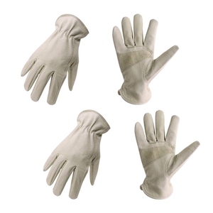 Best Performance Reinforced Cowhide Grain Leather Safety <b>Gloves</b> Abrasion Resistant Personal Protective for <b>Drivers</b> for - Product Image 1