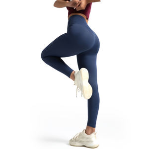 Leggings Deportivos de Cintura Alta sin Costuras, Color Sólido, Efecto Push-Up para Mujer - Product Image 1