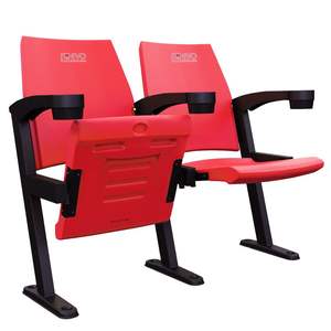 Chaise de stade commerciale prête à l'emploi avec un design moderne, fabriquée en acier enduit de poudre durable et en plastique, pliable, pour une utilisation en salle de sport ou à l'école - Product Image 2