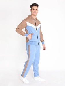 Hot Sales Custom Jogging Tracksuits New Designs Fashion Zipper <b>Hoodies</b> Track Suits Casual Blue Brown White <b>Polyester</b> Sweat Suit - Product Image 2