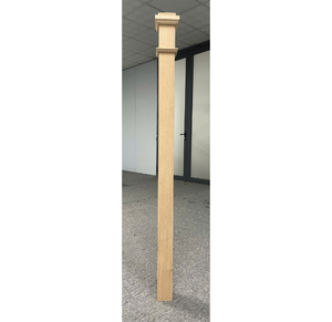 Poste de Escalera de Roble Rojo de Bajo Precio, Modelo 4075, Fabricación Disponible, Certificado FSC, Piezas de Escalera Elegantes y Personalizadas - Product Image 3