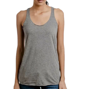 Ropa Deportiva para Mujer, Camiseta Tri-Blend para Mujer, Camiseta Tri-Blend de Corte Holgado para Mujer, Camiseta sin Mangas Oversize para Mujer - Product Image 3