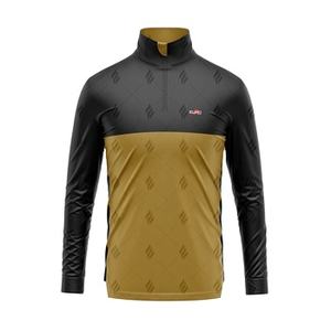 Chemise en polaire à demi-zip pour homme, 100% polyester, pull uni teint, respirant, séchage rapide, vêtements d'hiver, service OEM - Product Image 1