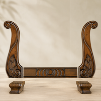 Composant décoratif en bois massif sculpté réglable OEM pour canapé de luxe, armoire, bureau à domicile, salon