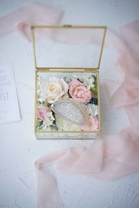 Gold Metal Glass Jewelry Storage <b>Box</b> With Lid 1-3L Capacity - Product Image 5