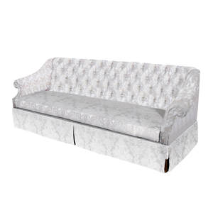 Sofá Chesterfield Moderno Tapizado de Diseño Francés de Tres Plazas con Respaldo Acolchado, Estructura de Madera y Tapicería de Tela para Sala de Estar u Hotel - Product Image 2