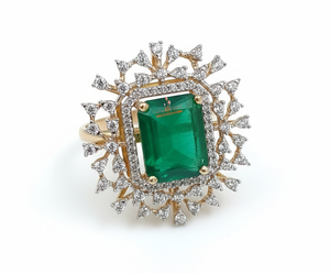 Bague pour femme en or 22 carats, finition brillante, idéale pour les fiançailles, les mariages, les occasions festives et le quotidien - Product Image 2