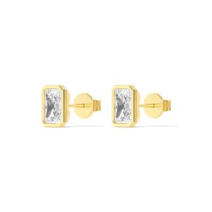 Pendientes de Diamantes Cultivados en Laboratorio Radiant, Oro Amarillo de 9K, 2.00 CTW, Joyería Fina de Lujo para Bodas y Fiestas, para Mujer - Product Image 4