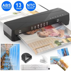 13-Inch Personal Thermal <b>Laminator</b> <b>Machine</b> Hot Cold Modes with ABS Function 60S Warm-Up Time 30Mins Auto-Off for A4 Documents - Product Image 2